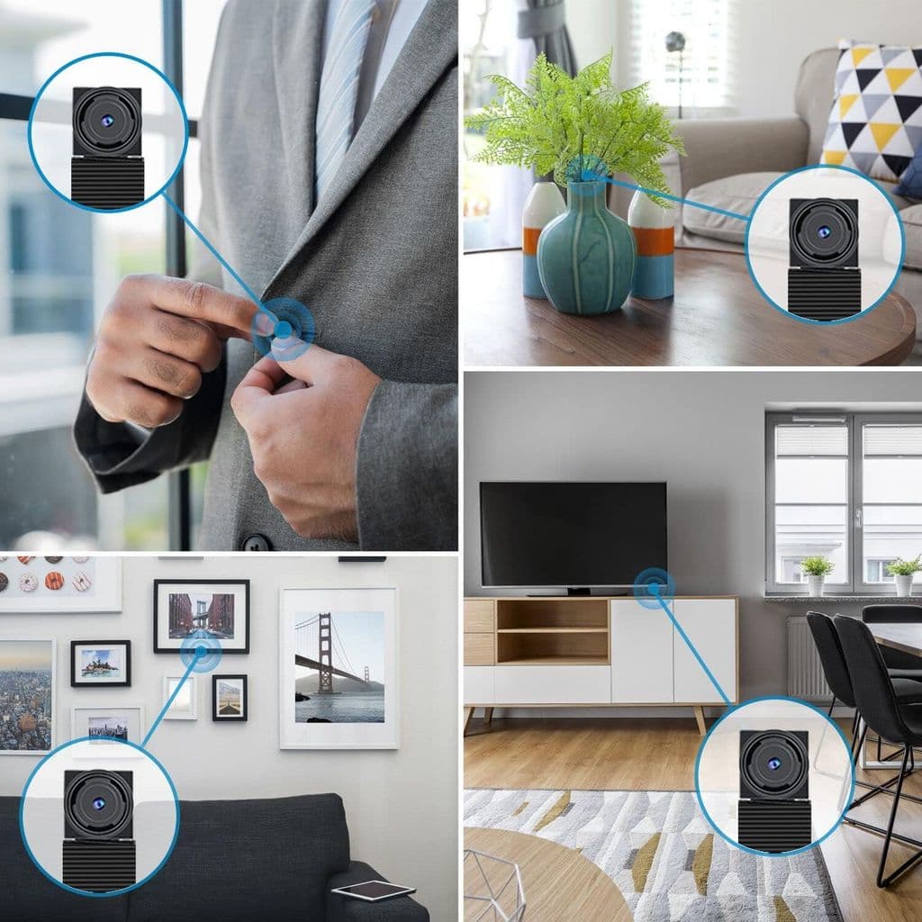 Poadferd Hidden Spy Camera – 1080P Mini WiFi Nanny Cam - Thumbnail 5