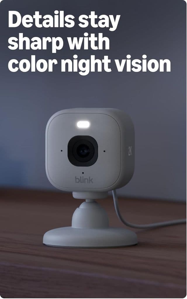 Blink Mini 2K+ Compact Plug-In Security Camera – 1 Camera (White) - Thumbnail 4