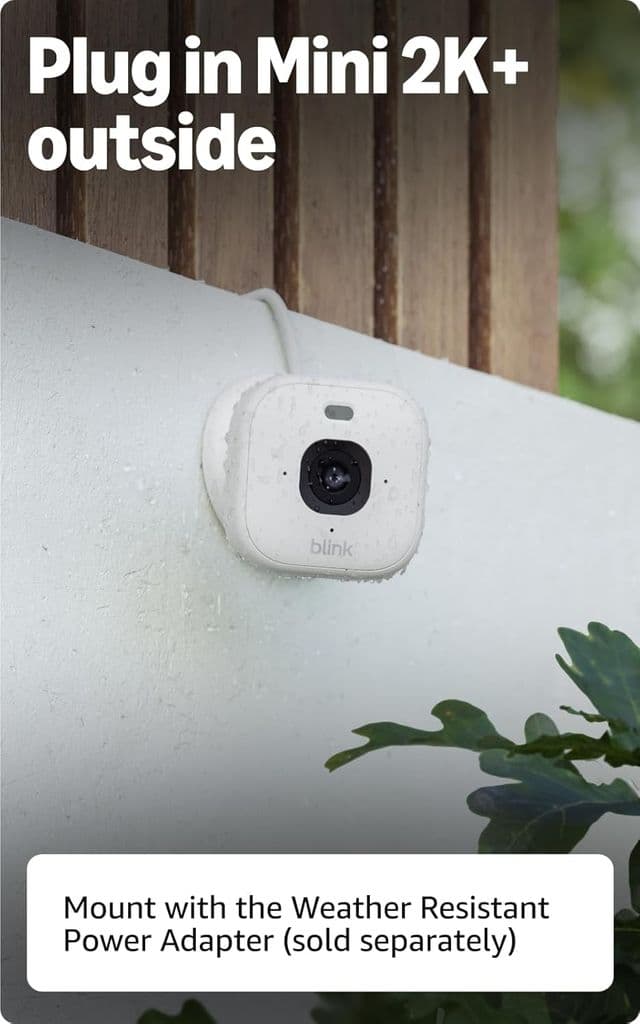 Blink Mini 2K+ Compact Plug-In Security Camera – 1 Camera (White) - Thumbnail 6