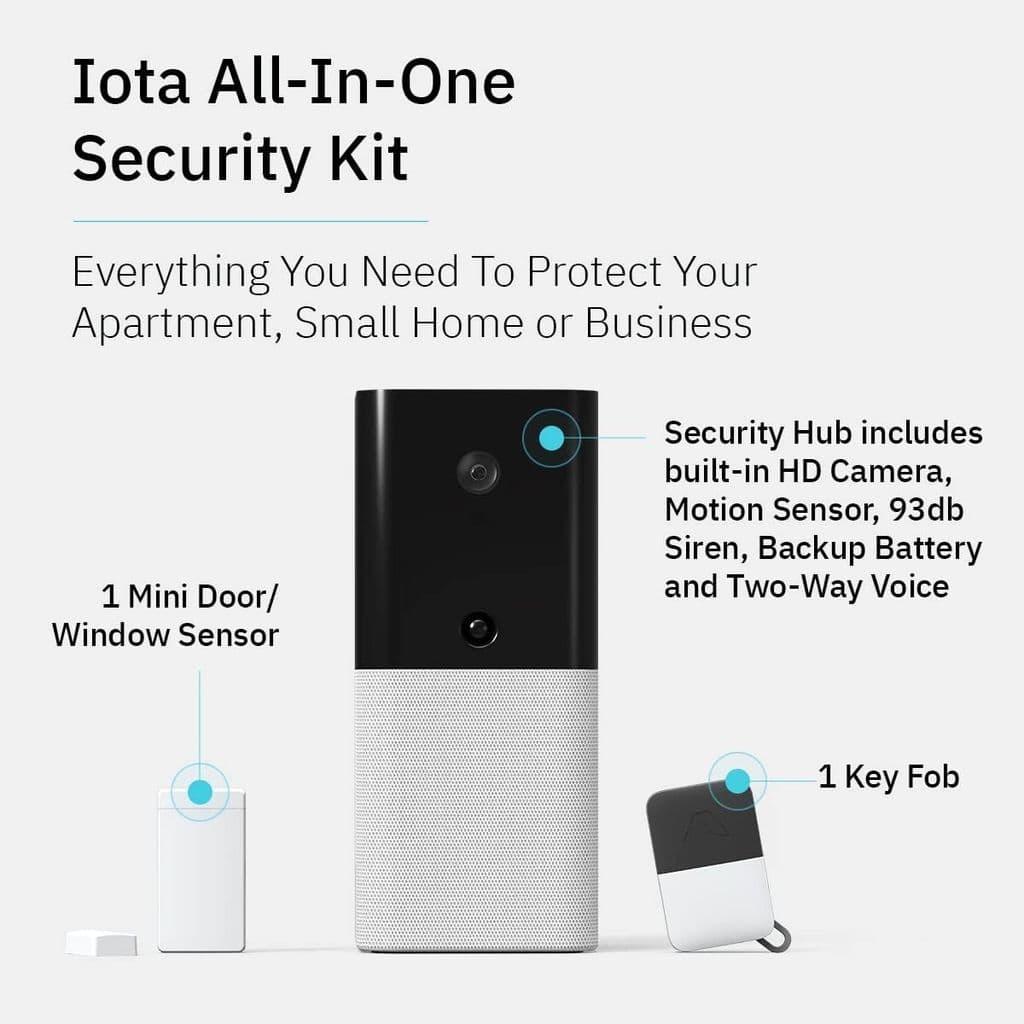 Abode Iota All-in-One Security Kit with Camera, Alarm, Sensors & Key Fob – White - Thumbnail 2