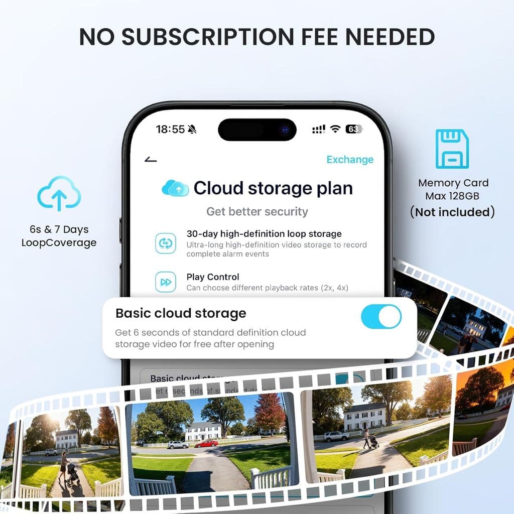 ieGeek Bell J9 Wireless Video Doorbell with Chime – White - Thumbnail 4