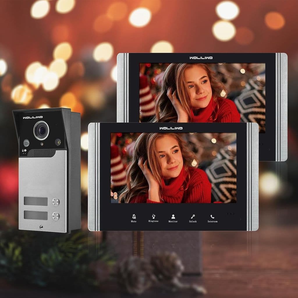 WOLILIWO Wired Video Intercom System – 7" LCD, 1 Camera & 3 Monitors - Thumbnail 3