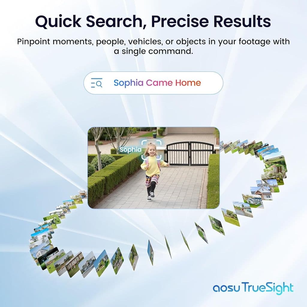 AOSU 4K Wireless Solar-Powered Security Camera System – 6-Cam Kit - Thumbnail 6