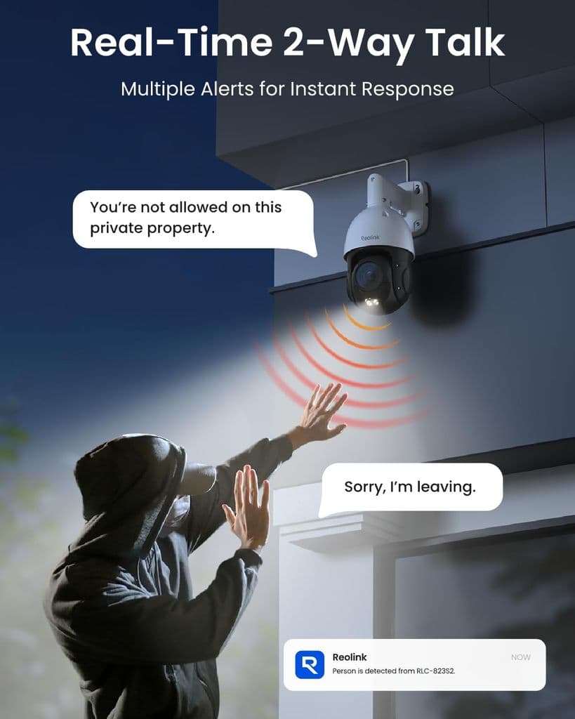 REOLINK RLC-823S2 Smart 4K PTZ Dome Security Camera – 16X Zoom, AI Detection - Thumbnail 7