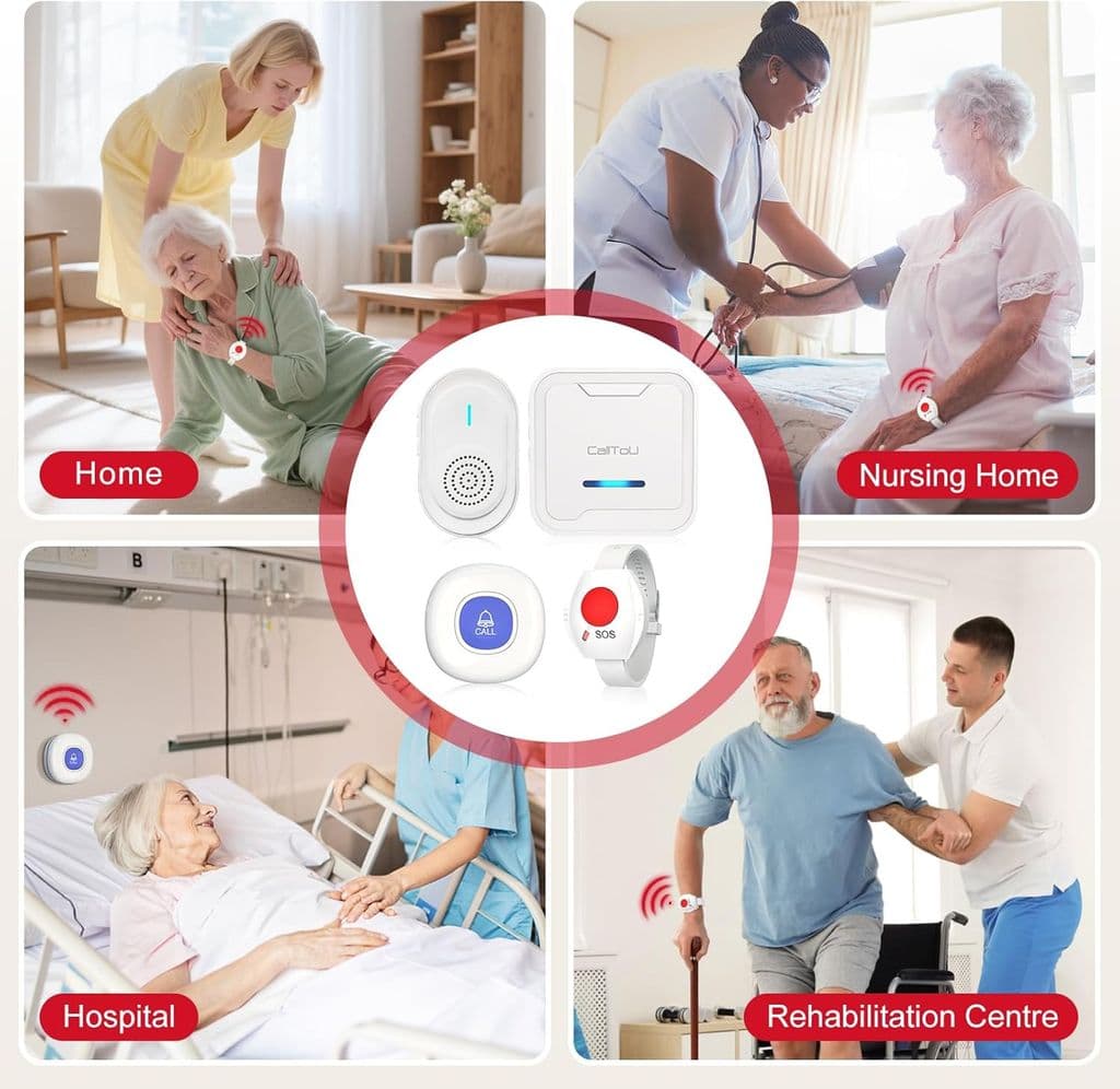 CallToU Wireless Caregiver Pager System – 2 Call Buttons + Plug-in & USB Receivers - Thumbnail 5