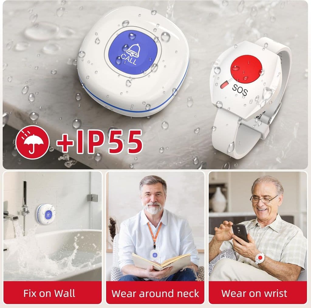CallToU Wireless Caregiver Pager System – 2 Call Buttons + Plug-in & USB Receivers - Thumbnail 7