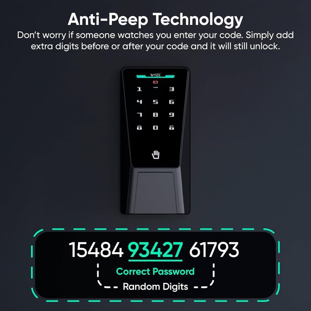 Wyze Palm Lock – Smart Door Lock with Palm Vein Recognition, Auto Lock, Keypad, Wi-Fi - Thumbnail 5