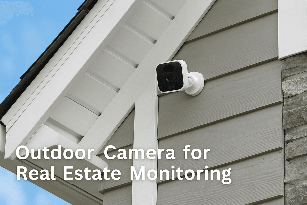 Blink Outdoor camera mounted on a Canadian home for real estate monitoring