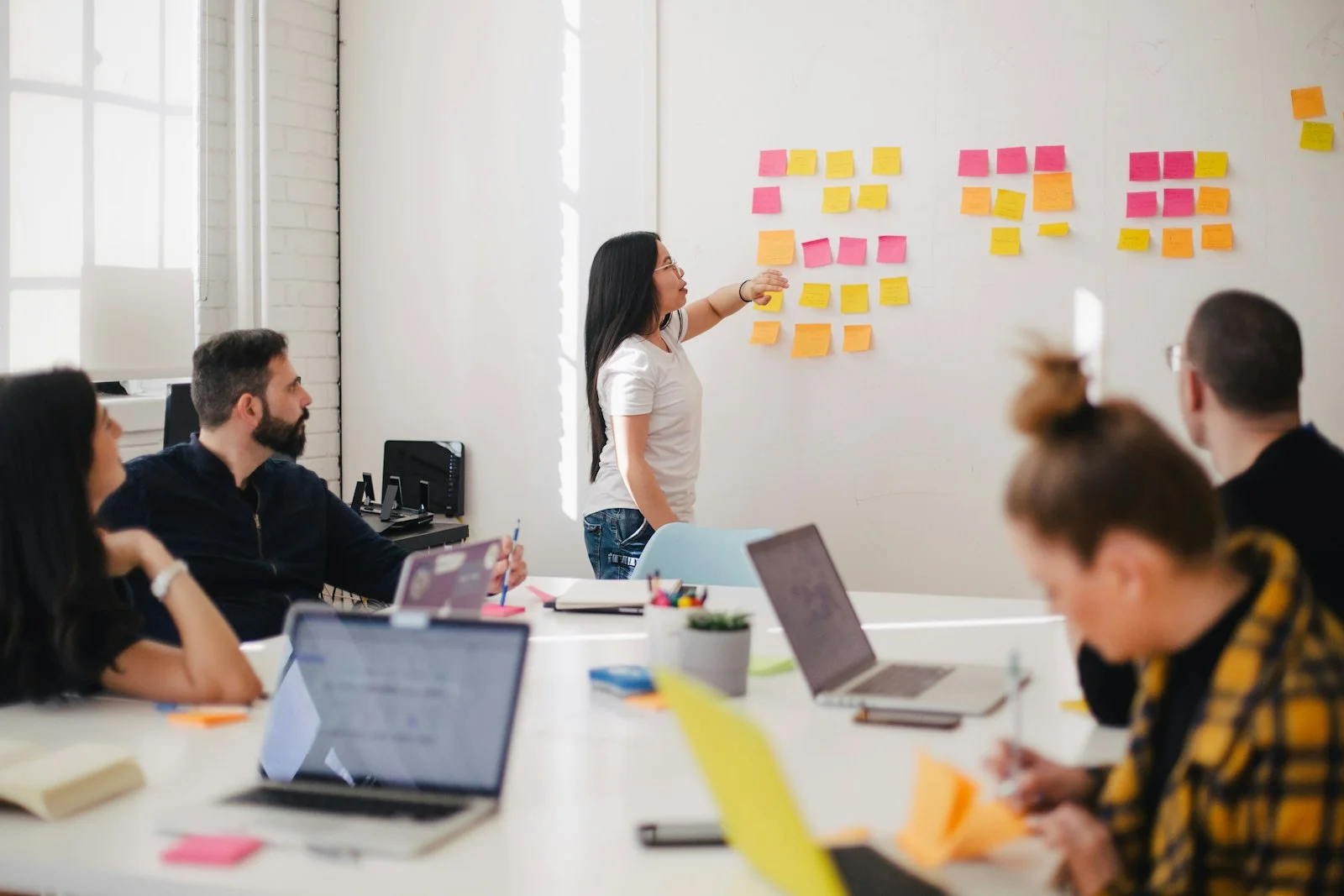 Migration planning whiteboard and project timeline