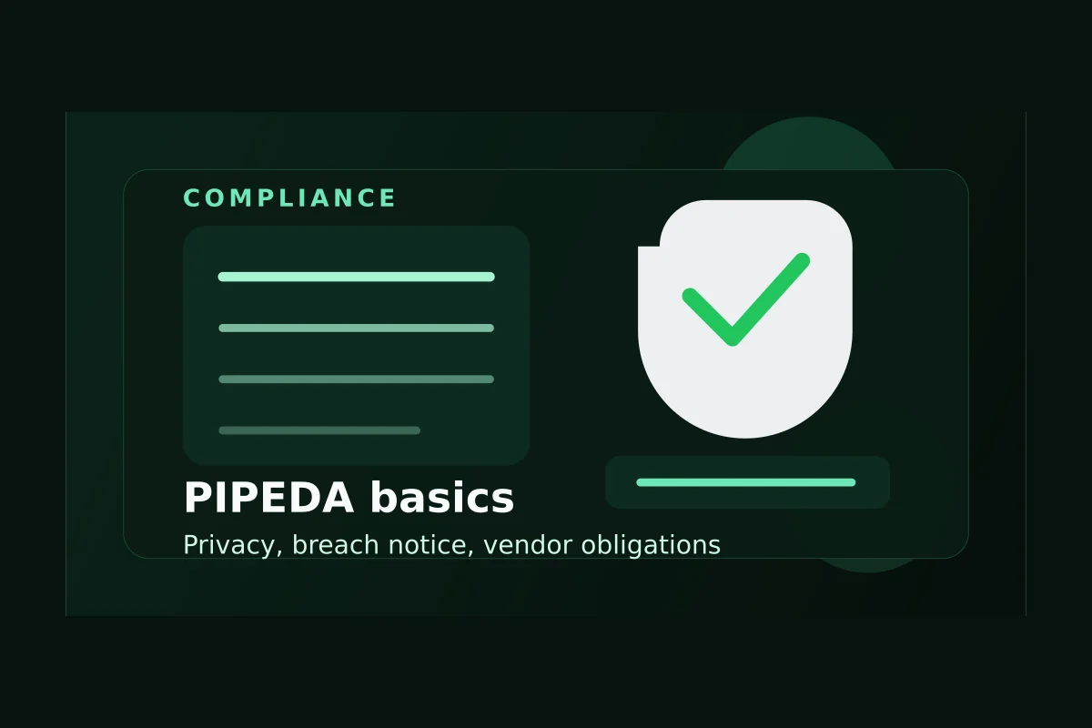 PIPEDA compliance checklist cover