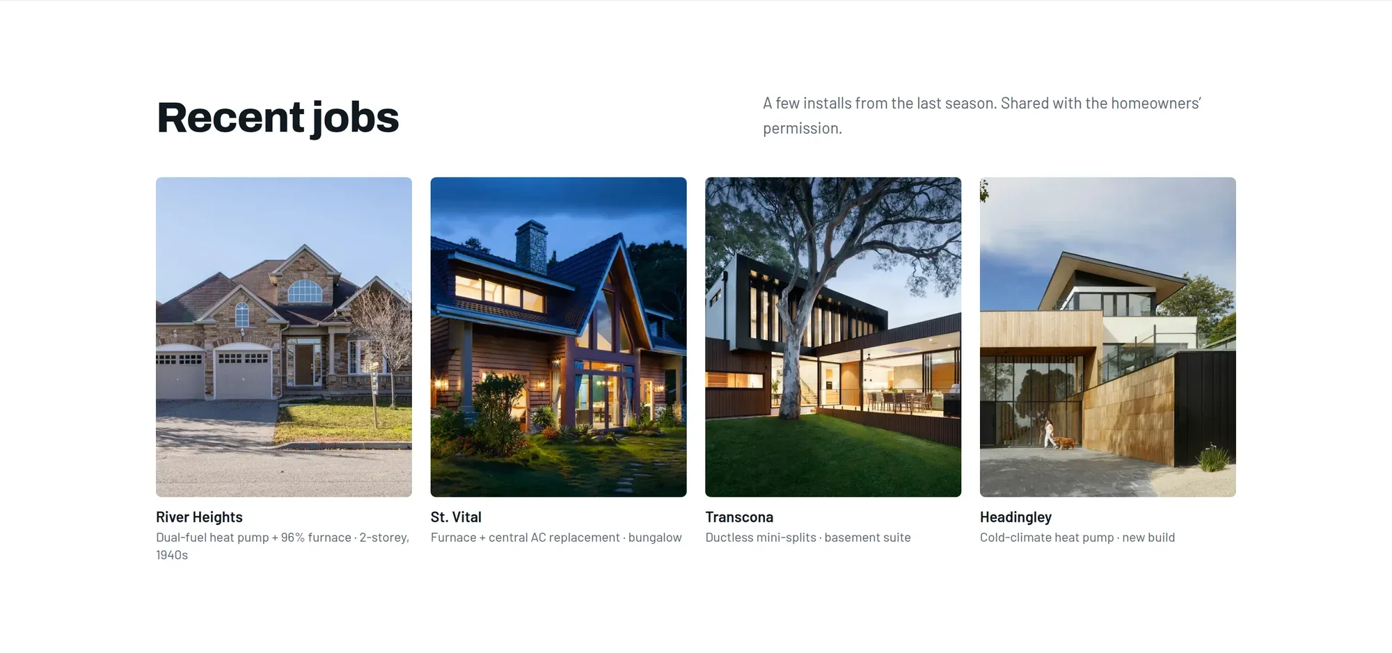Recent jobs grid