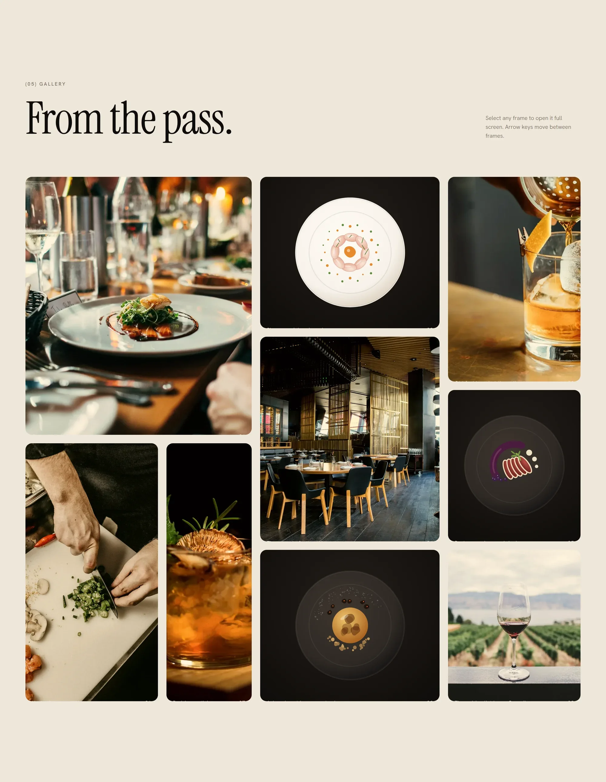 Editorial gallery grid mixing photographs and plate illustrations