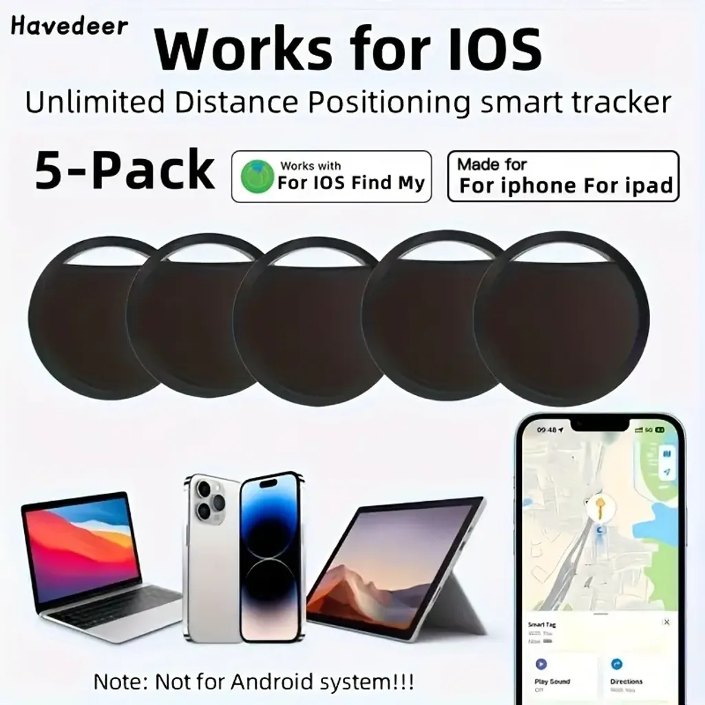Air Tags - 5-Pack Smart Tags, Luggage Tracker for iPhone