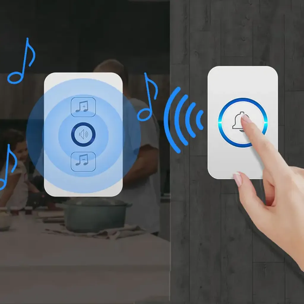 Wireless Waterproof Doorbell 1 Button 